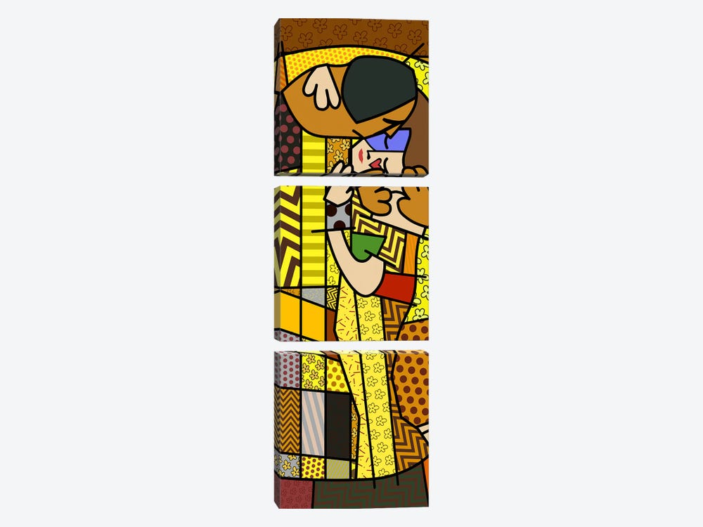 The Kiss (After Gustav Klimt) by 5by5collective 3-piece Canvas Art