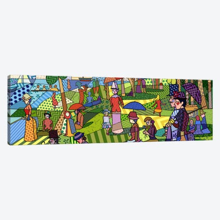 Sunday Afternoon on the Island of La Grande Jatte (After Georges-Pierre Seurat) Canvas Print #ICA423} by 5by5collective Canvas Wall Art