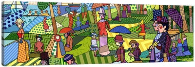 Sunday Afternoon on the Island of La Grande Jatte (After Georges-Pierre Seurat) Canvas Art Print - A Sunday on La Grande Jatte Re-imagined