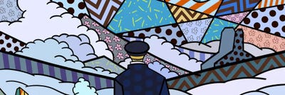 Wanderer Above the Sea and Fog 2 (After Caspar David Friedrich) by 5by5collective canvas print