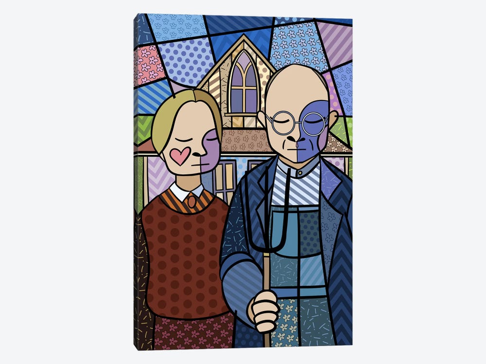 American Gothic 2 (After Grant Wood) by 5by5collective 1-piece Canvas Art Print