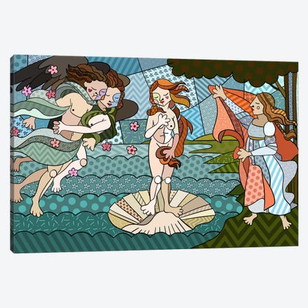 The Birth of Venus 2 (After Sandro Botticelli) Canvas Print #ICA436} by 5by5collective Canvas Artwork