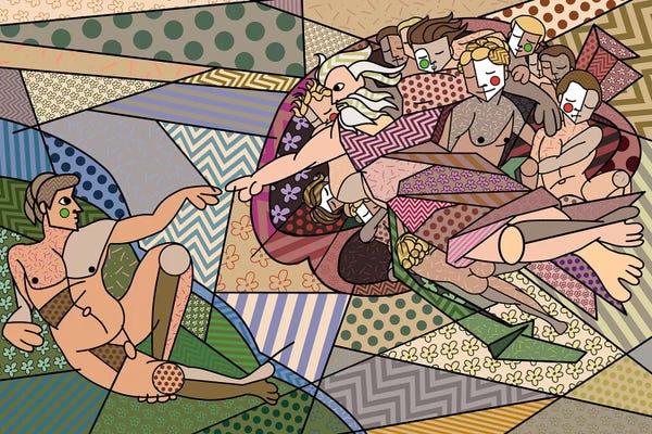 Creation Of Adam: Creation of Adam 2 (After Michelangelo) by 5by5collective