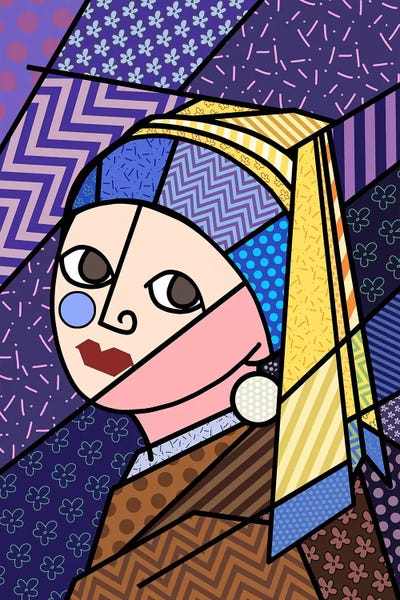 Girl With A Pearl Earring: Girl With a Pearl Earring 3 (After Johannes Vermeer) by 5by5collective