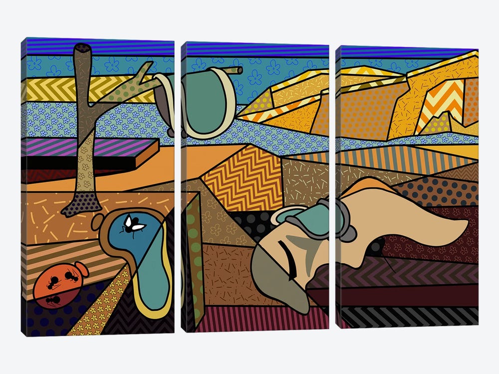 Persistence of Memory 2 (After Salvador Dali) by 5by5collective 3-piece Canvas Art