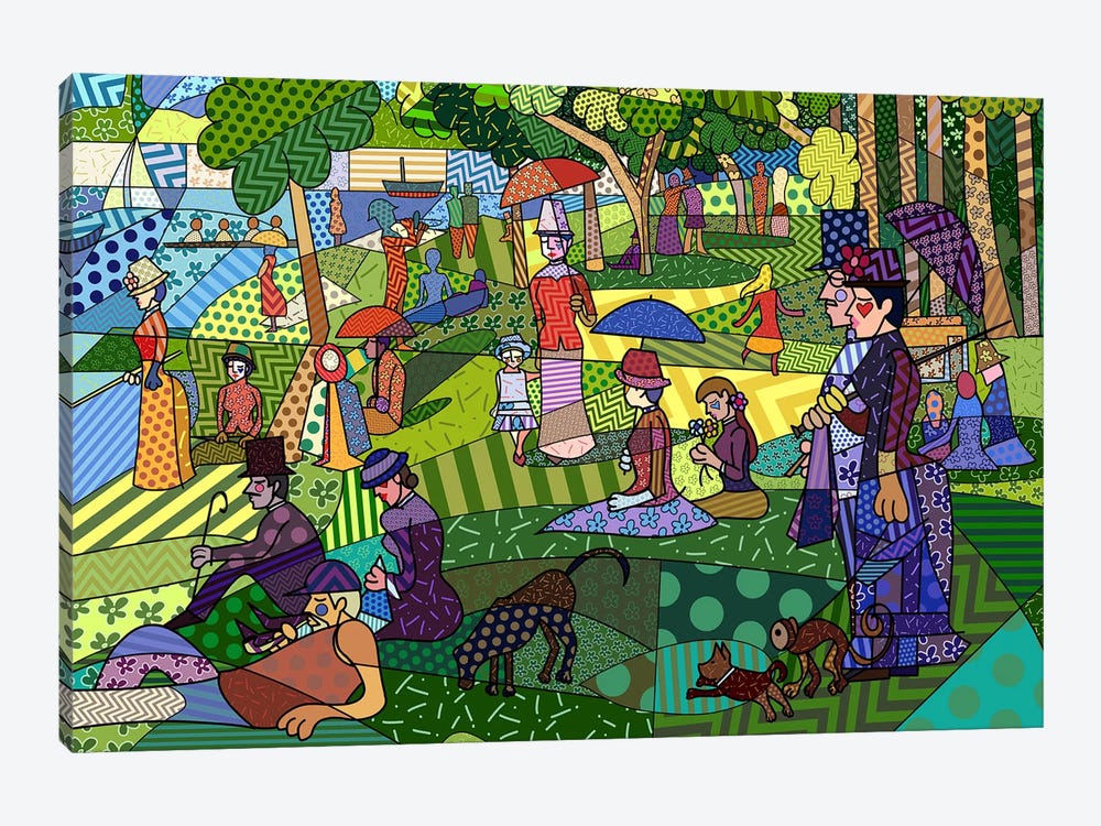 Sunday Afternoon on the Island of La Grande Jatte 2 (After Georges-Pierre Seurat) by 5by5collective 1-piece Canvas Art Print