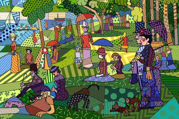 5by5collective: Sunday Afternoon on the Island of La Grande Jatte 2 (After Georges-Pierre Seurat) by 5by5collective