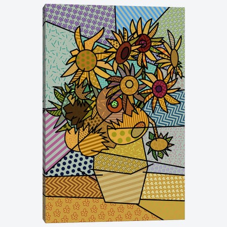 Sunflowers 2 (After Vincent Van Gogh) Canvas Print #ICA443} by 5by5collective Canvas Art
