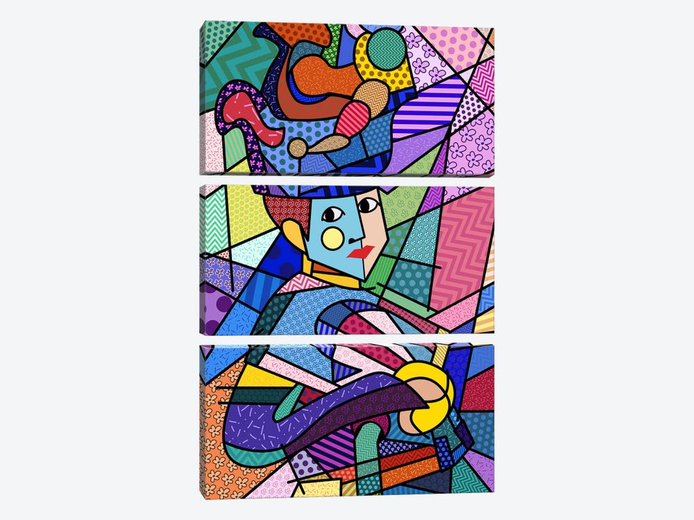 Woman With a Hat 3 (After Henri Matisse) 3-piece Canvas Print
