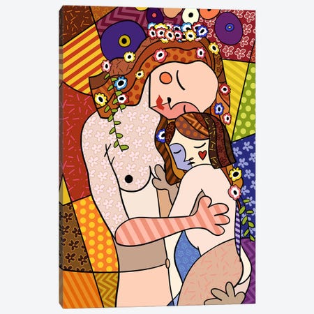 Mother and Child 2 (After Gustav Klimt) Canvas Print #ICA450} by 5by5collective Canvas Print