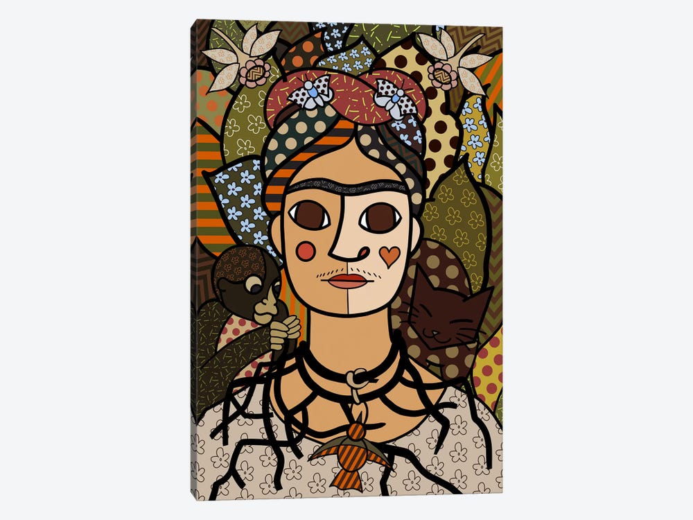 Self Portrait (After Frida Kahlo) by 5by5collective 1-piece Canvas Art