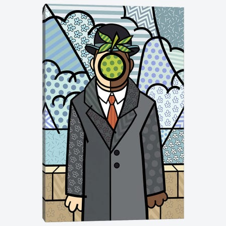 The Son of Man 2 (After Rene Magritte) Canvas Print #ICA453} by 5by5collective Canvas Art Print