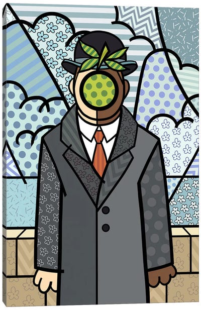 The Son of Man 2 (After Rene Magritte) Canvas Art Print - Pop Masters Collection