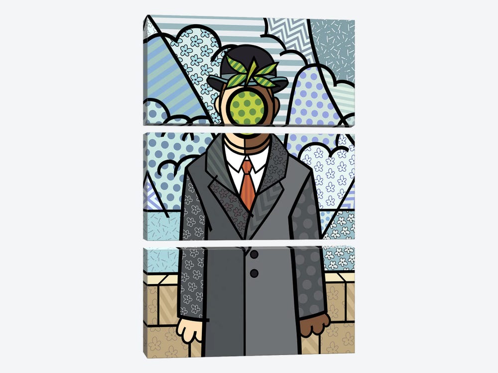 The Son of Man 2 (After Rene Magritte) by 5by5collective 3-piece Canvas Art Print