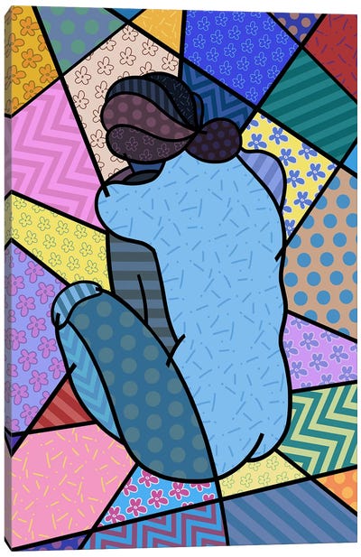 Blue Nude 2 (After Pablo Picasso) Canvas Art Print - All Things Picasso