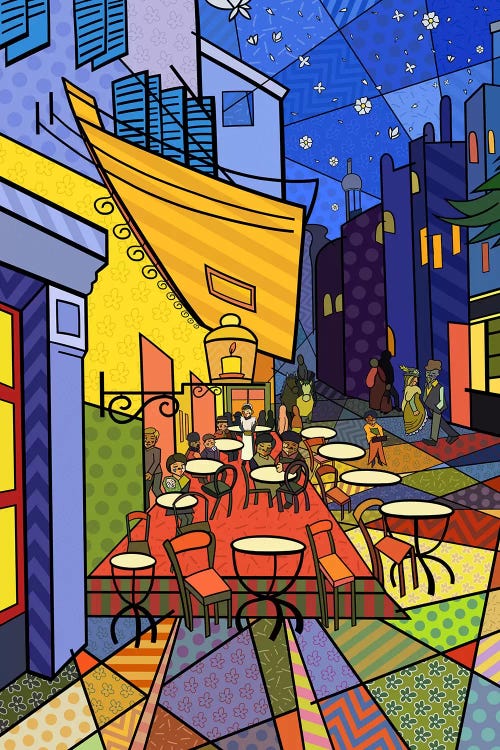 Cafe Terrace on the Place Du Forum 3 (After Vincent Van Gogh)