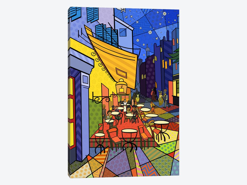 Cafe Terrace on the Place Du Forum 3 (After Vincent Van Gogh) by 5by5collective 1-piece Art Print