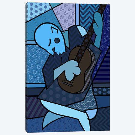 The Old Guitarist 2 (After Pablo Picasso) Canvas Print #ICA458} by 5by5collective Art Print