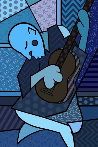 5by5collective: The Old Guitarist 2 (After Pablo Picasso) by 5by5collective