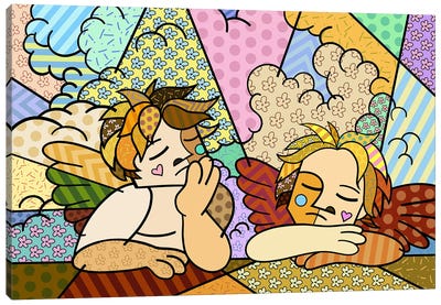 The Two Angels 2 (After Raphael) Canvas Art Print - Pop Masters Collection
