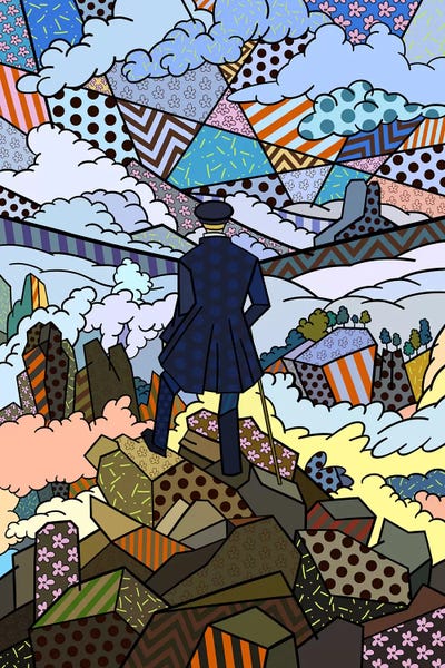 5by5collective: Wanderer Above the Sea and Fog 3 (After Caspar David Friedrich) by 5by5collective