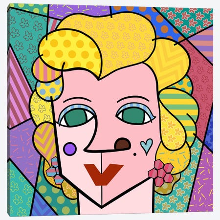 Marilyn 2 (After Andy Warhol) Canvas Print #ICA461} by 5by5collective Canvas Artwork
