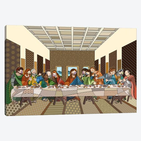 The Last Supper 2 (After Leonardo Da Vinci) Canvas Print #ICA463} by 5by5collective Canvas Artwork