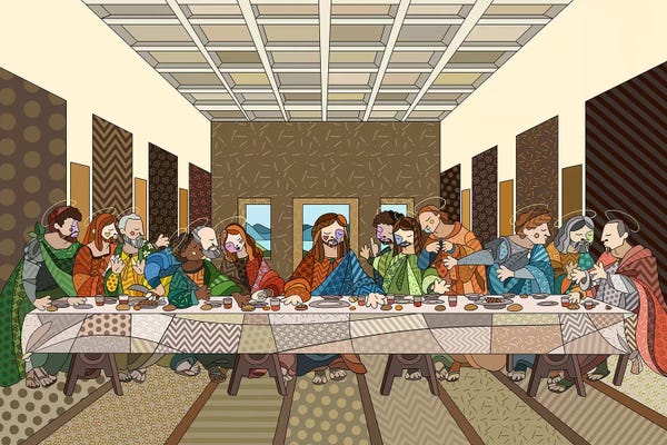 The Last Supper: The Last Supper 2 (After Leonardo Da Vinci) by 5by5collective