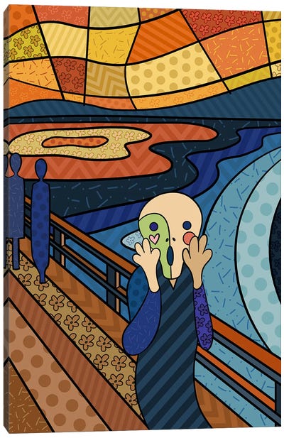 The Scream 3 (After Edvard Munch) Canvas Art Print - Pop Masters Collection