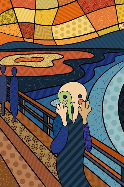 The Scream: The Scream 3 (After Edvard Munch) by 5by5collective