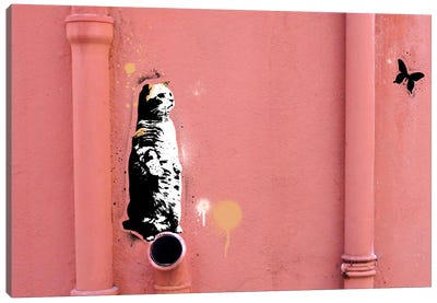 Too Attentive Canvas Art Print - Stencil Animals