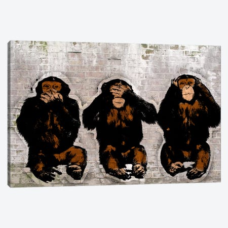 Monkey See, Monkey Do Canvas Print #ICA473} by 5by5collective Canvas Print