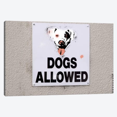 Dogs Allowed Canvas Print #ICA475} by 5by5collective Canvas Art