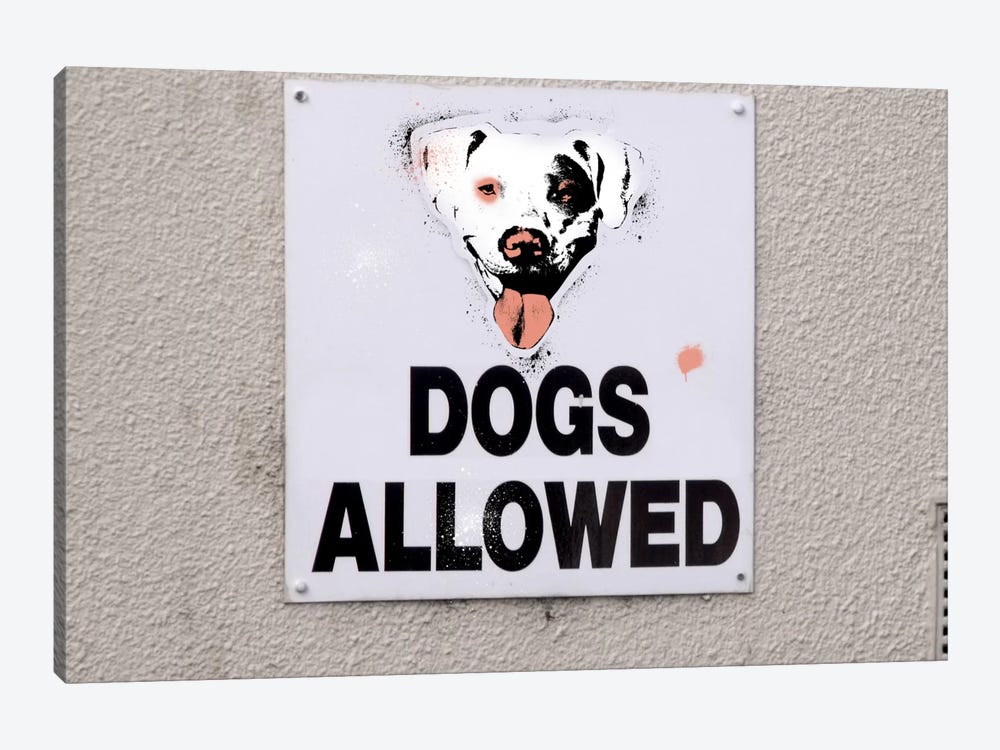 Dogs Allowed by 5by5collective 1-piece Canvas Art Print