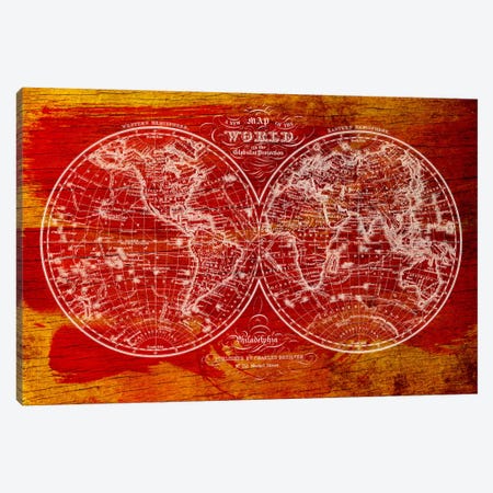 Woodgrain Hemispheres Canvas Print #ICA47} by 5by5collective Canvas Artwork