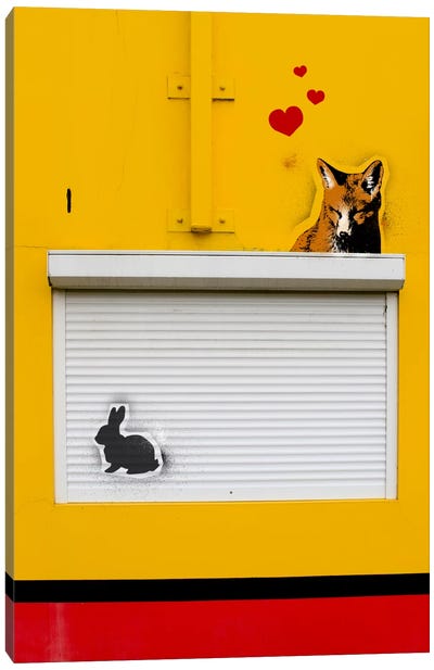 Think Outside The Box Canvas Art Print - Stencil Animals