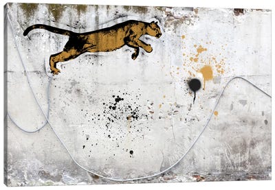 Leap of Faith Canvas Art Print - Stencil Animals