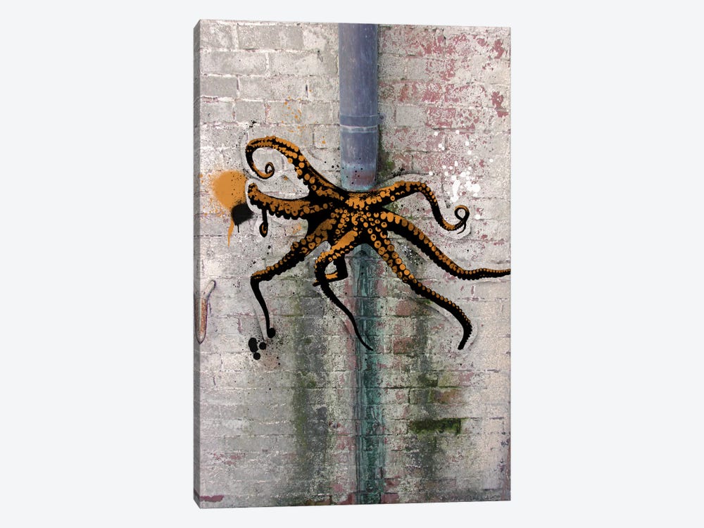 Octopus on the Loose by 5by5collective 1-piece Canvas Art