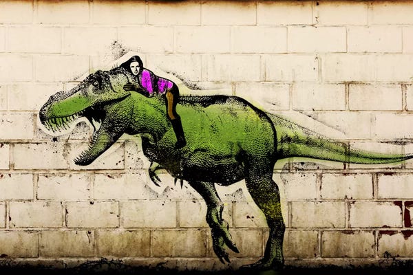 Prehistoric Animals: Ride It Cowgirl by 5by5collective