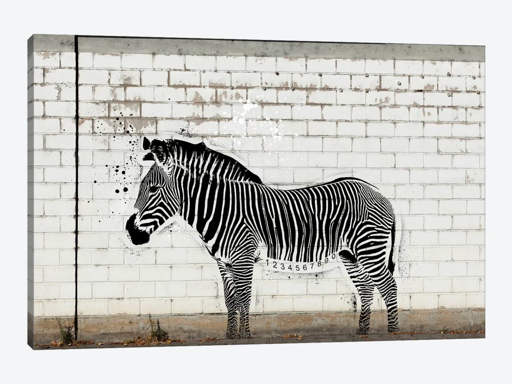 Barcode Zebra by 5by5collective 1-piece Canvas Artwork