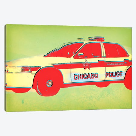 Distressed Police Canvas Print #ICA50} by 5by5collective Canvas Art