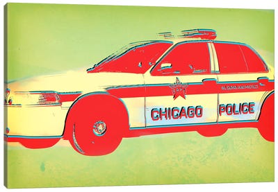 Distressed Police Canvas Art Print - Chi Collection