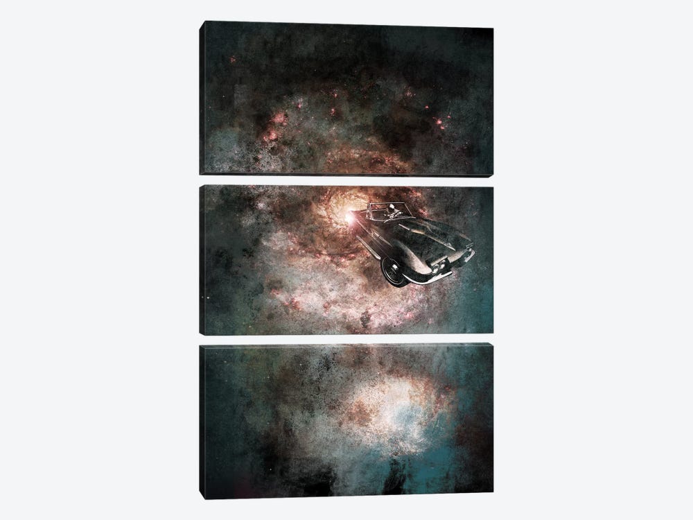 Galaxy Rider by 5by5collective 3-piece Canvas Art Print