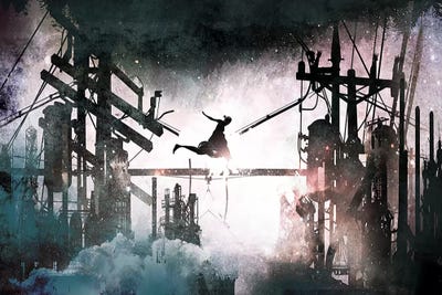 Wind Surfer by 5by5collective canvas print