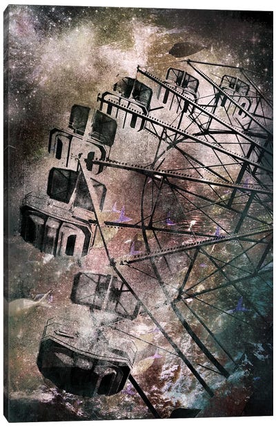 The Giant Wheel Canvas Art Print - Contemporary Surrealism Collection