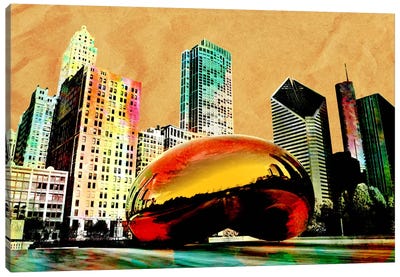 Burning Bean Canvas Art Print - Famous Architecture & Engineering