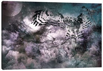 Shade of Night Canvas Art Print - Gray & Purple Art