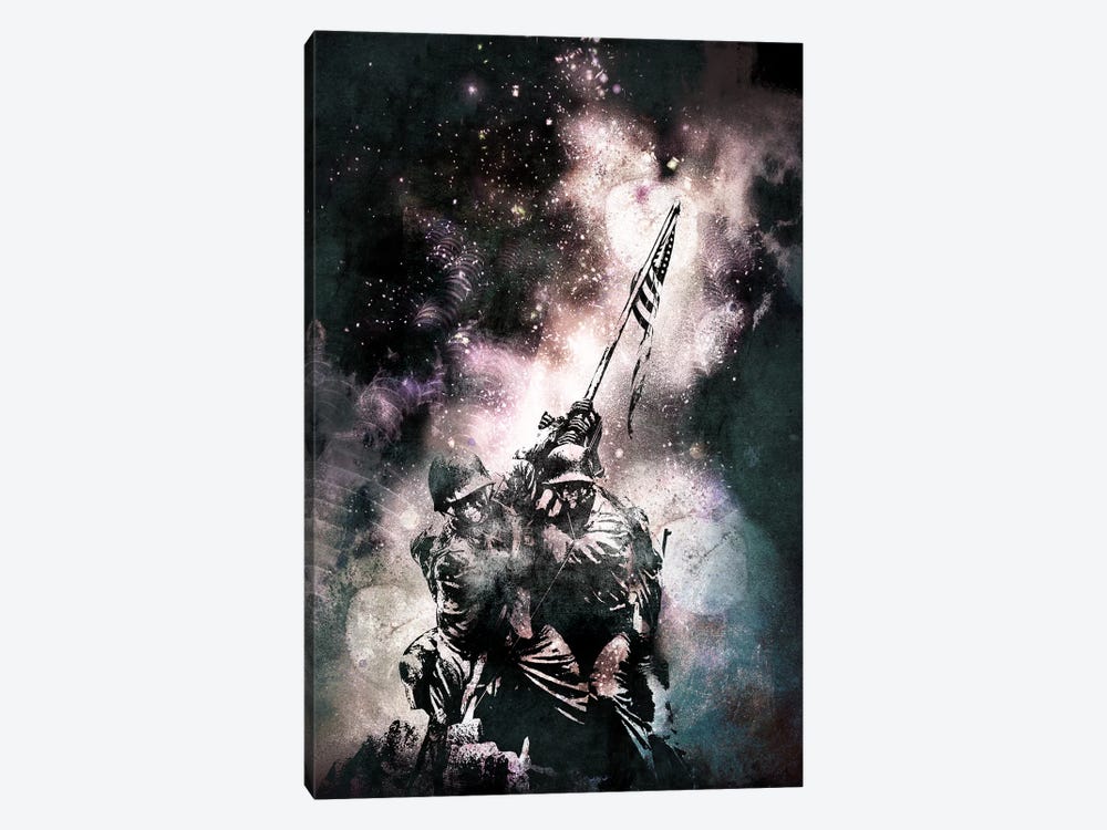 Raising the Flag by 5by5collective 1-piece Canvas Art