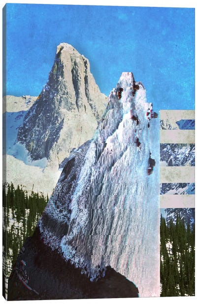 Peaks in Abstract Canvas Art Print - Scenic-Geometry