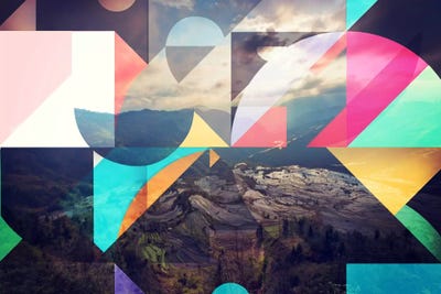 Shapes of the Terraced Mountain by 5by5collective canvas print